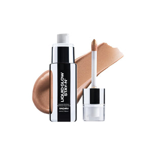 Sacheu Liquid Glow STAY - N Liquid Highlighter & Illuminator Makeup — 30ml Long Lasting Luminous Glow Lightweight Dewy Finish, Aura Glow - 7DAY'S