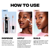 Sacheu Liquid Glow STAY - N Liquid Highlighter & Illuminator Makeup — 30ml Long Lasting Luminous Glow Lightweight Dewy Finish, Aura Glow - 7DAY'S