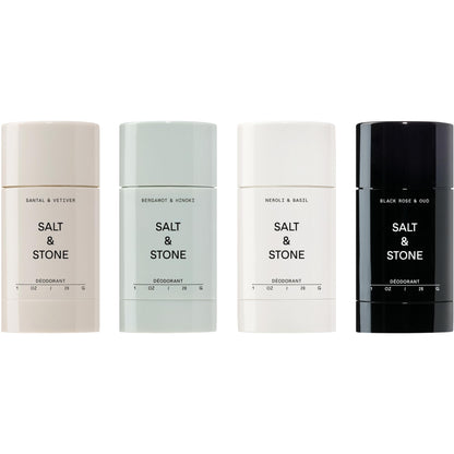 SALT & STONE Aluminum Free Deodorant | Extra Strength 48 Hour Protection for Women & Men | Made with Seaweed Extracts, Shea Butter & Prebiotics (Santal & Vetiver) - 7DAY'S