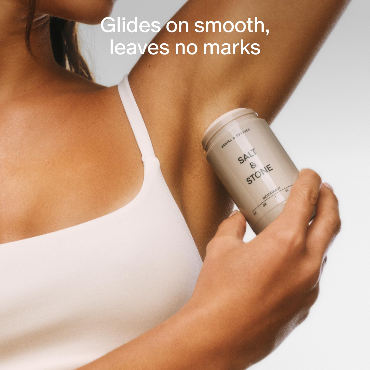 SALT & STONE Aluminum Free Deodorant | Extra Strength 48 Hour Protection for Women & Men | Made with Seaweed Extracts, Shea Butter & Prebiotics (Santal & Vetiver) - 7DAY'S
