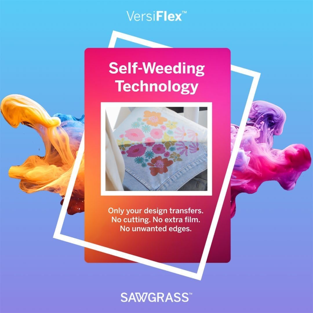 Sawgrass SG500 VersiFlex Printer Bundle, Innovative Inks & Light Heat Transfer Paper Bundle - Soft - Touch Infusible Ink, 8.5x11 Paper - Professional Results on Untreated Fabric and Wood - 7DAY'S