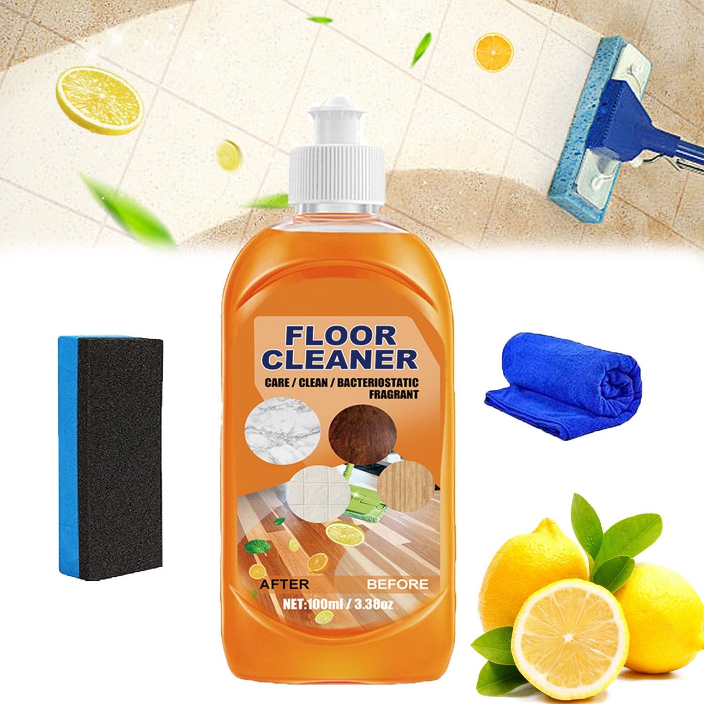 Sayceil Floor Cleaner, Aucosh Floor Cleaner, Lifesunny Floor Cleaner,Powerful Decontamination Floor Cleaner,Floor Cleaners for Tile and Wood Floors,Multi Effect Cleaning Without Damaging the Floor (2) - 7DAY'S