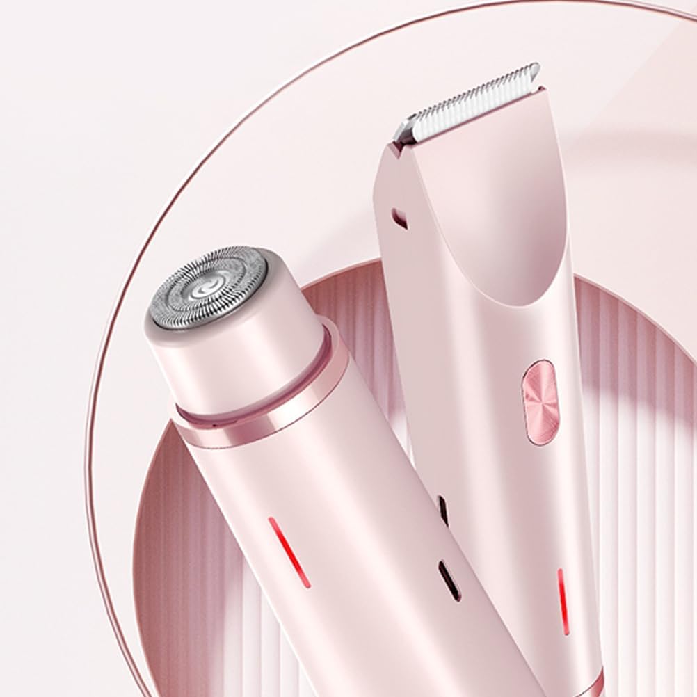 Serined Shaver, Serinedshave - 2 - in - 1 Women's Body Shaver, Beauty Bloom Electric Razor, 2 - in - 1 Women's BodyShaver, Smoovi 2.0 BikiniShaver, Dual Head Wet & Dry, for Pubic Hair (Pink) - 7DAY'S