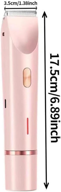 Serined Shaver, Serinedshave - 2 - in - 1 Women's Body Shaver, Beauty Bloom Electric Razor, 2 - in - 1 Women's BodyShaver, Smoovi 2.0 BikiniShaver, Dual Head Wet & Dry, for Pubic Hair (Pink) - 7DAY'S