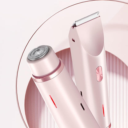 Serined Shaver, Serinedshave - 2 - in - 1 Women's Body Shaver, Beauty Bloom Electric Razor, 2 - in - 1 Women's BodyShaver, Smoovi 2.0 BikiniShaver, Dual Head Wet & Dry, for Pubic Hair (Pink) - 7DAY'S
