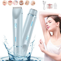 Serined Shaver, Serinedshave - 2 - in - 1 Women's Body Shaver, Beauty Bloom Electric Razor, 2 - in - 1 Women's BodyShaver, Smoovi 2.0 BikiniShaver, Dual Head Wet & Dry, for Pubic Hair (Pink) - 7DAY'S