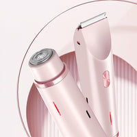 Serined Shaver, Serinedshave - 2 - in - 1 Women's Body Shaver, Beauty Bloom Electric Razor, 2 - in - 1 Women's BodyShaver, Smoovi 2.0 BikiniShaver, Dual Head Wet & Dry, for Pubic Hair (Pink) - 7DAY'S