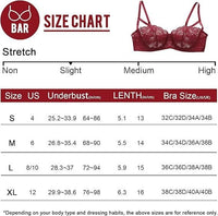 Sexy Floral Lace Lingerie for Women Sheer Bra and Panty Set with Underwire Soft Lace Push Up Lingerie Set - 7DAY'S