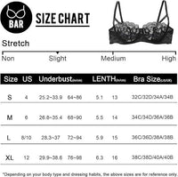 Sexy Floral Lace Lingerie for Women Sheer Bra and Panty Set with Underwire Soft Lace Push Up Lingerie Set - 7DAY'S