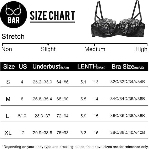 Sexy Floral Lace Lingerie for Women Sheer Bra and Panty Set with Underwire Soft Lace Push Up Lingerie Set - 7DAY'S