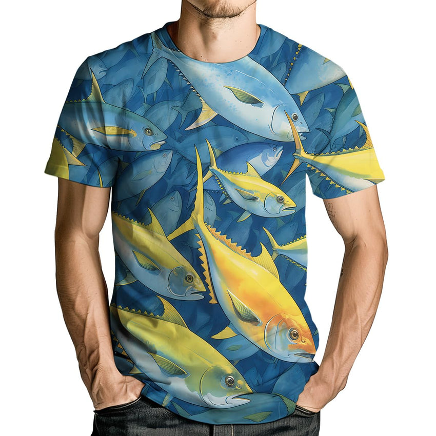 Shark Attack Shirt for Men Women 3D Shark Graphic T-Shirts Animal Short Sleeve Casual Tees - 7DAY'S