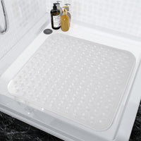 Shower Mat Non Slip, 21"x21" Machine Washable Shower Mats for Inside Shower with Suction Cups and Drain Holes, Extra Safe Standing Bathtub Mat，Bathroom Accessories - 7DAY'S
