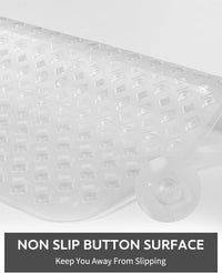 Shower Mat Non Slip, 21"x21" Machine Washable Shower Mats for Inside Shower with Suction Cups and Drain Holes, Extra Safe Standing Bathtub Mat，Bathroom Accessories - 7DAY'S