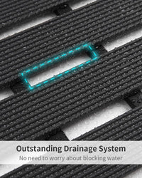 Shower - Mat Non Slip, PADOOR Heavy Duty Bathtub - Mat Curlable Quick Drain Sturdy Bath Tub Mat Without Suction Cups for Indoor Outdoor Use 17x26 Inch Black - 7DAY'S