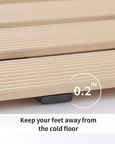 Shower - Mat Non Slip, PADOOR Heavy Duty Bathtub - Mat Curlable Quick Drain Sturdy Bath Tub Mat Without Suction Cups for Indoor Outdoor Use 17x26 Inch Black - 7DAY'S