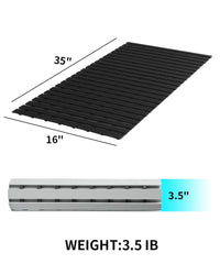 Shower - Mat Non Slip, PADOOR Heavy Duty Bathtub - Mat Curlable Quick Drain Sturdy Bath Tub Mat Without Suction Cups for Indoor Outdoor Use 17x26 Inch Black - 7DAY'S