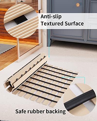 Shower - Mat Non Slip, PADOOR Heavy Duty Bathtub - Mat Curlable Quick Drain Sturdy Bath Tub Mat Without Suction Cups for Indoor Outdoor Use 17x26 Inch Black - 7DAY'S