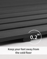 Shower - Mat Non Slip, PADOOR Heavy Duty Bathtub - Mat Curlable Quick Drain Sturdy Bath Tub Mat Without Suction Cups for Indoor Outdoor Use 17x26 Inch Black - 7DAY'S