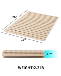 Shower - Mat Non Slip, PADOOR Heavy Duty Bathtub - Mat Curlable Quick Drain Sturdy Bath Tub Mat Without Suction Cups for Indoor Outdoor Use 17x26 Inch Black - 7DAY'S
