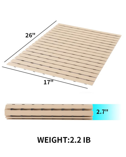 Shower - Mat Non Slip, PADOOR Heavy Duty Bathtub - Mat Curlable Quick Drain Sturdy Bath Tub Mat Without Suction Cups for Indoor Outdoor Use 17x26 Inch Black - 7DAY'S