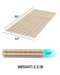 Shower - Mat Non Slip, PADOOR Heavy Duty Bathtub - Mat Curlable Quick Drain Sturdy Bath Tub Mat Without Suction Cups for Indoor Outdoor Use 17x26 Inch Black - 7DAY'S