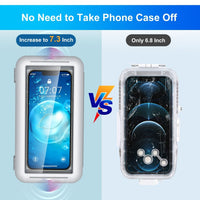 Shower Phone Holder Waterproof Case; Anti - Fog HD Touchscreen Wall Shower Phone Mount For Bathroom Mirror Bathtub Kitchen Fits Cell Phones Under 7.3 Inch - 7DAY'S
