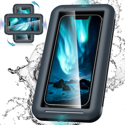 Shower Phone Holder Waterproof Case; Anti - Fog HD Touchscreen Wall Shower Phone Mount For Bathroom Mirror Bathtub Kitchen Fits Cell Phones Under 7.3 Inch - 7DAY'S