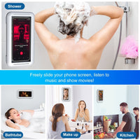 Shower Phone Holder Waterproof Case; Anti - Fog HD Touchscreen Wall Shower Phone Mount For Bathroom Mirror Bathtub Kitchen Fits Cell Phones Under 7.3 Inch - 7DAY'S