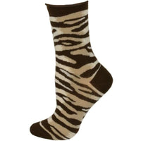 Sierra Socks Zebra Pattern Hi Anklet Casual Cotton Women's 2 Pair Pack - 7DAY'S