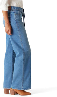 Signature by Levi Strauss & Co. Gold Women's Heritage Belted Wide Leg Jeans Mid - Rise Stretch Denim (Also Available in Plus) - 7DAY'S
