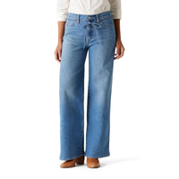 Signature by Levi Strauss & Co. Gold Women's Heritage Belted Wide Leg Jeans Mid - Rise Stretch Denim (Also Available in Plus) - 7DAY'S