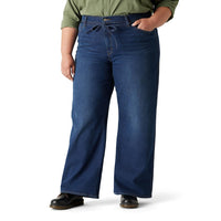 Signature by Levi Strauss & Co. Gold Women's Heritage Belted Wide Leg Jeans Mid - Rise Stretch Denim (Also Available in Plus) - 7DAY'S
