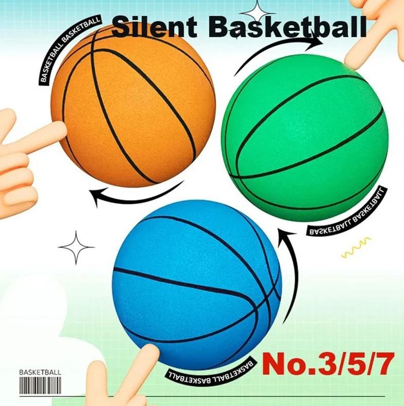 Silent Basketball Moderate Elasticity Anti - deformation Long Lasting Comfortable Touch Anti - Skid Parent - child Interaction Polyure - 7DAY'S