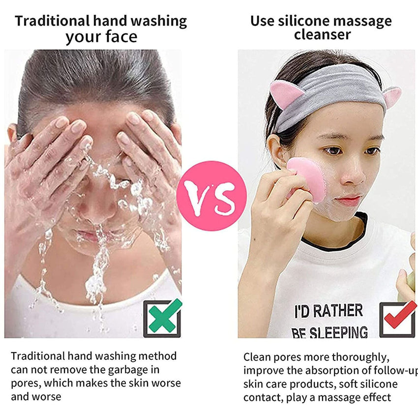 Silicone Face Scrubber - Facial Cleansing Brush Manual Waterproof Cleansing Skin Care Face Brushes for Cleansing and Exfoliating - 7DAY'S