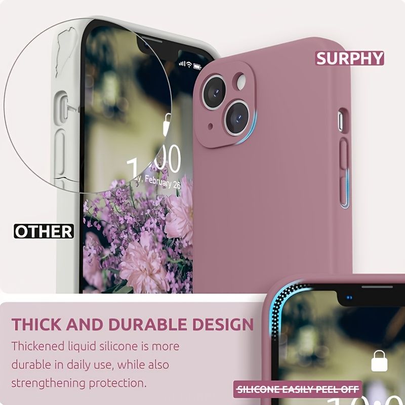 Silicone Soft Phone Case With Camera Protection For IPhone 13 - 7DAY'S