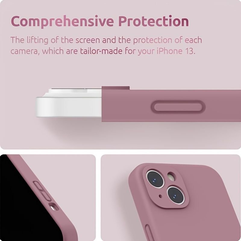 Silicone Soft Phone Case With Camera Protection For IPhone 13 - 7DAY'S