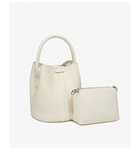 Simple niche woven pattern handbag bucket bag women's bag tide 2025 new senior sense shoulder bag crossbody bag - 7DAY'S