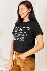 Simply Love Letter Graphic Round Neck T-Shirt - 7DAY'S