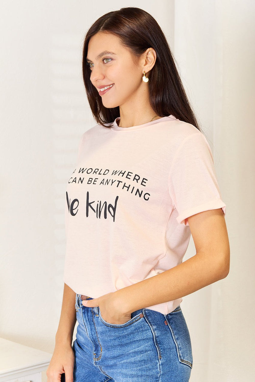 Simply Love Slogan Graphic Cuffed T-Shirt - 7DAY'S