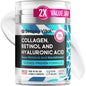 SimplyVital Collagen, Retinol & Hyaluronic Acid Cream - Anti - Aging Face Moisturizer for Face, Firming Skin Care Neck & Décolleté - Made in USA, Daily Moisturizer Face Cream Day & Night - 1.7 fl.oz. - 7DAY'S