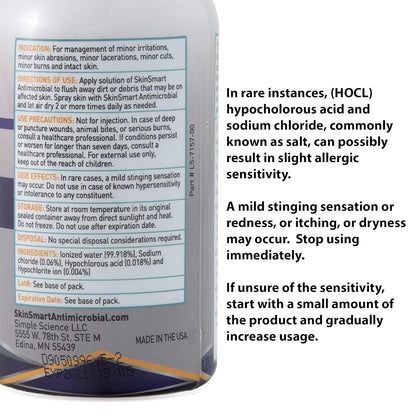 SkinSmart Facial Cleanser for Acne, Targets Bacteria for Active Teenage Athletes Post Workout and Adult Acne, 8 oz Spray Bottle, Safe for Multiple Daily Uses - 7DAY'S