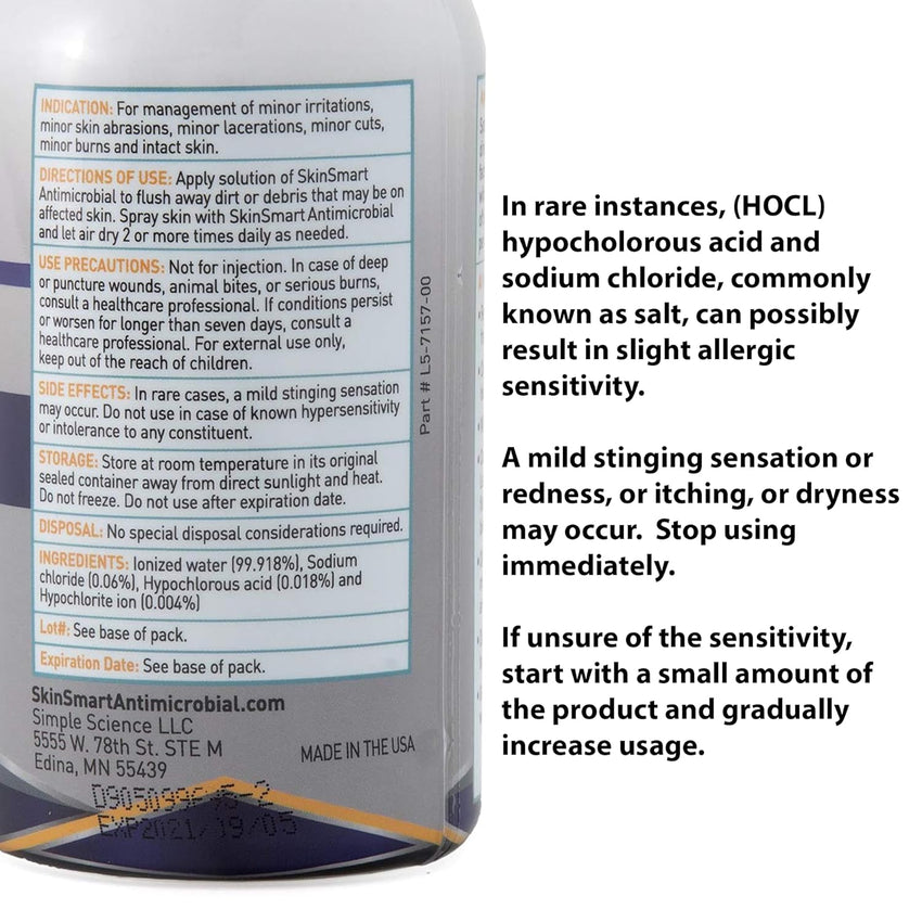 SkinSmart Facial Cleanser for Acne, Targets Bacteria for Active Teenage Athletes Post Workout and Adult Acne, 8 oz Spray Bottle, Safe for Multiple Daily Uses - 7DAY'S
