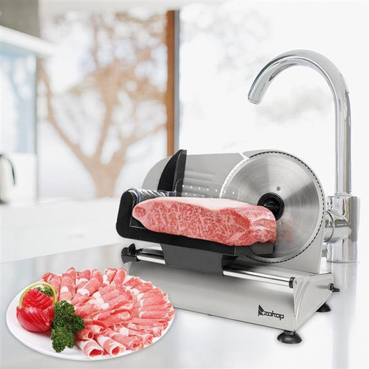 SL526 110V/150W 7.5" Semi - automatic Belt Cutter Deli Food Machine Home Deli Food Slicer - 7DAY'S