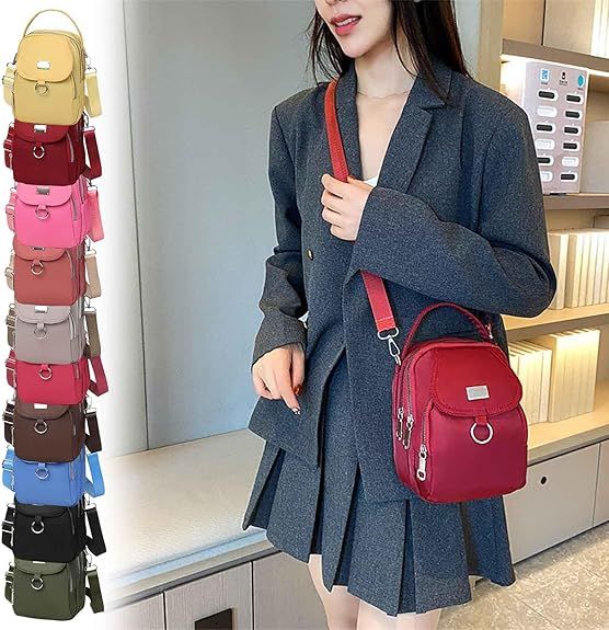 Small Crossbody Purse for Women, Nylon Crossbody Wallet Phone Bag Shoulder Strap Wallet Pouch, Mini Cell Phone Purse - 7DAY'S