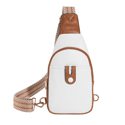 Small Sling Bag for Women Crossbody Bags for Women Trendy Leather Chest Waist Bag Mini Fanny Packs Cross Body Purse for Travel (Style B Off White) - 7DAY'S