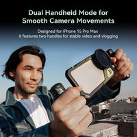 SmallRig x Brandon Li Mobile Video Kit for iPhone 15 Pro Max with Wireless Quick Release Handles, Upgraded 67MM Magnetic VND Filter, 67MM Filter Adapter, Phone Rig for YouTube Video Recording - 4407B - 7DAY'S