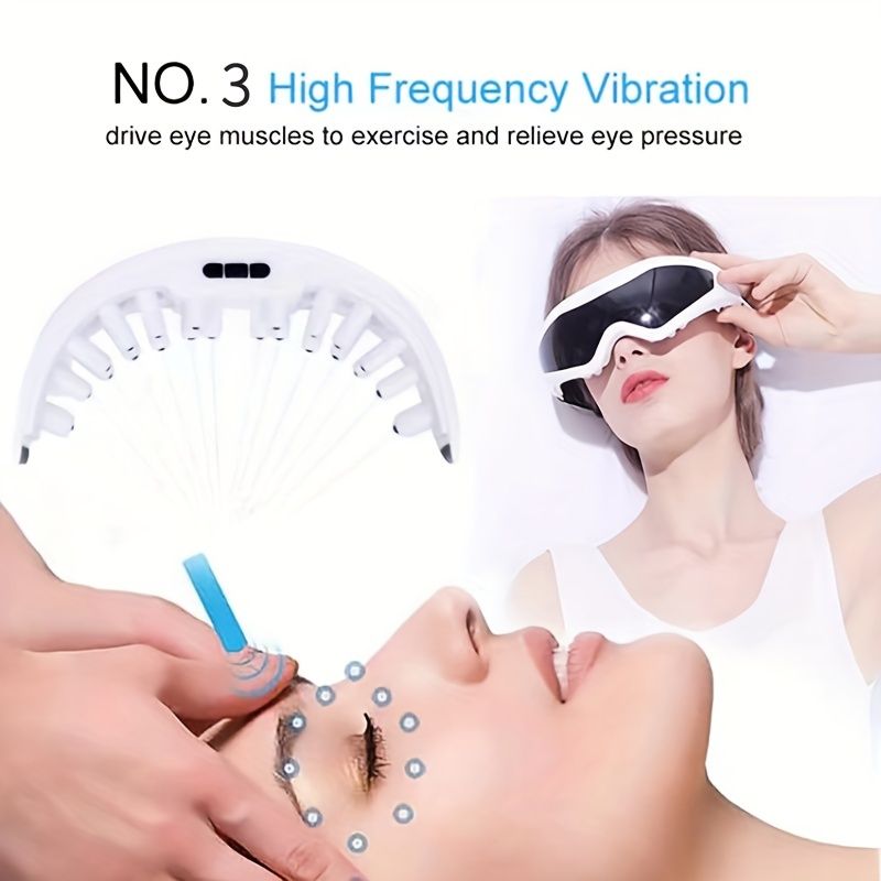 Smart Eye Massager Wireless Electric Eye Massager Air Compression Vibration Magenic Heated Vibration Eye Beauty Massage - 7DAY'S