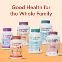 SmartyPants Kids Multivitamin Gummies: Omega 3 Fish Oil (EPA/DHA), Vitamin D3, C, Vitamin B12, B6, A, K & Zinc for Immune Support, Biotin, Gluten Free, Three Fruit Flavors, 120 Count (30 Day Supply) - 7DAY'S