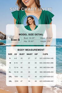 Smismivo Swim Romper with Built in Bra and Pockets Swim Dress Modest One Piece Swimsuit Full Coverage Bathing Suit - 7DAY'S