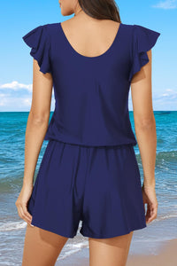Smismivo Swim Romper with Built in Bra and Pockets Swim Dress Modest One Piece Swimsuit Full Coverage Bathing Suit - 7DAY'S